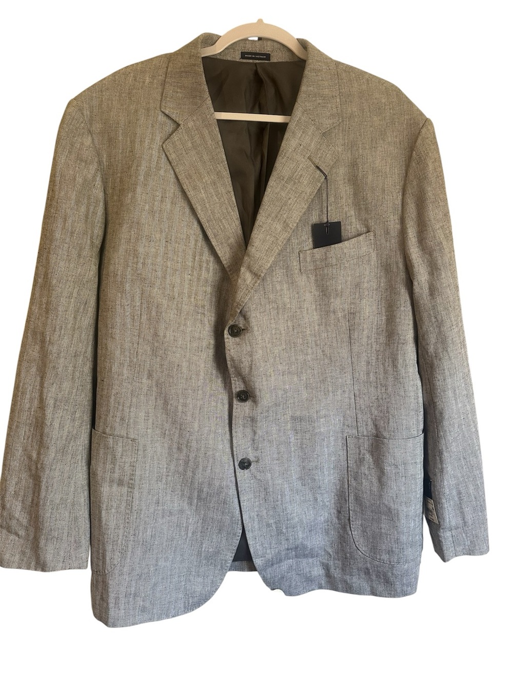 Stafford linen gray blazer classic fit men’s size 50R